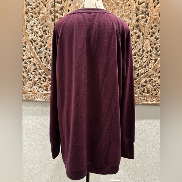 Danskin Burgundy Pullover, Super Soft Lightweight Sweatshirt- size XL - Picture 5 of 9